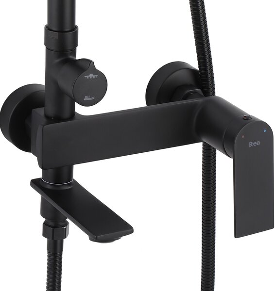 Tuš set REA STORM BLACK MATT
