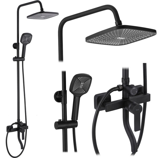 Tuš set REA ARGUS BLACK MATT