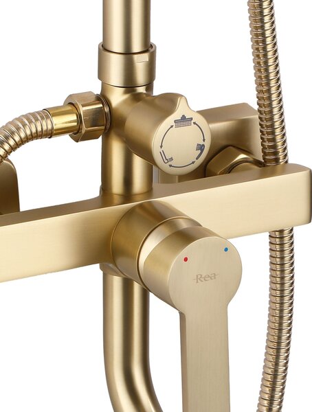 Tuš set REA ARGUS GOLD BRUSH