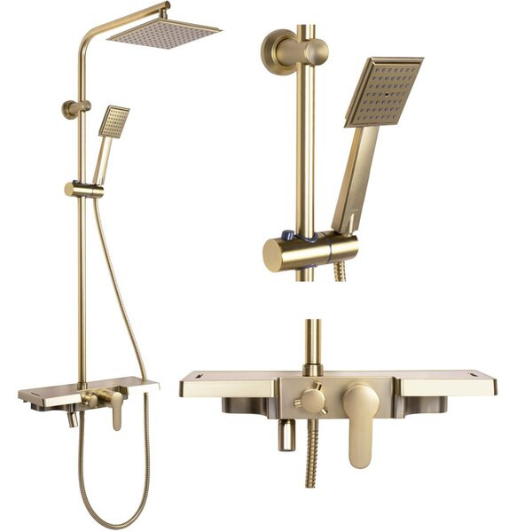 Tuš set REA Bravo Brush Gold