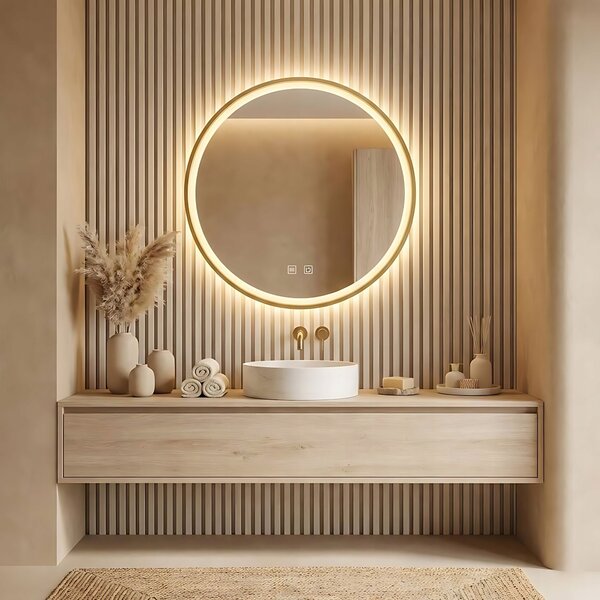 Ogledalo LED 90cm MMJ Gold
