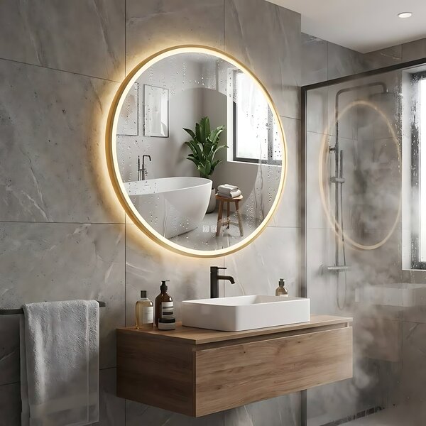 Ogledalo LED 90cm MMJ Gold