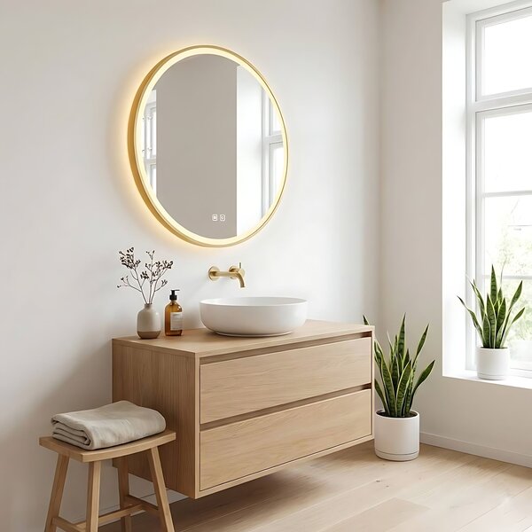 Ogledalo LED 90cm MMJ Gold