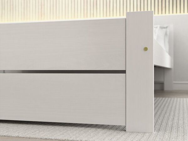 Krevet IKAROS DOUBLE 90 x 200 cm, bijeli Podnica: Bez podnice, Madrac: Bez madraca