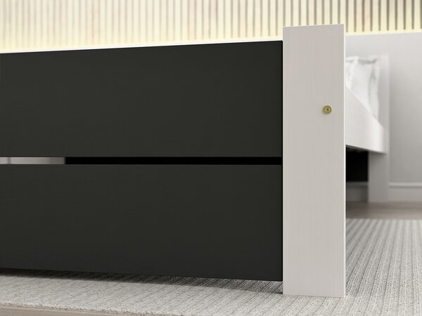 Krevet IKAROS DOUBLE 120 x 200 cm, antracit/bijela Podnica: Sa lameliranom podnicom, Madrac: Bez madraca