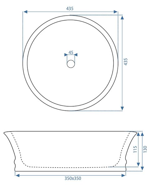 Nadgradni umivaonik REA Betty