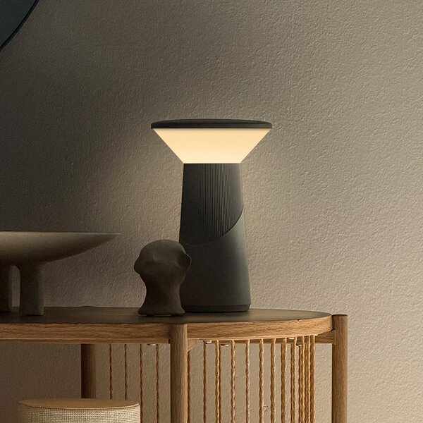 Briloner Pilia LED punjiva stolna lampa, antracit, visina 24 cm, IP44, prigušiva, Sivo, Dnevni boravak/blagovaonica, Metal