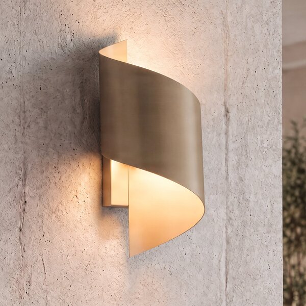 EMIBIG LIGHTING Zidna svjetiljka SPINER, bež, visina 30 cm, metal, G9, prigušiva, Bež, Dnevni boravak/blagovaonica, Metal