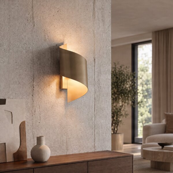 EMIBIG LIGHTING Zidna svjetiljka SPINER, bež, visina 30 cm, metal, G9, prigušiva, Bež, Dnevni boravak/blagovaonica, Metal