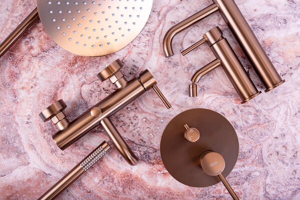 Tuš set s termostatom REA Lungo Copper Brush