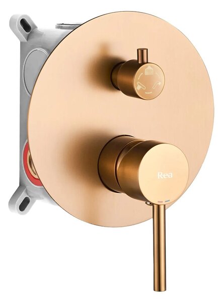 Ugradbeni set za kadu i tuš Rea Lungo Copper Brush + BOX