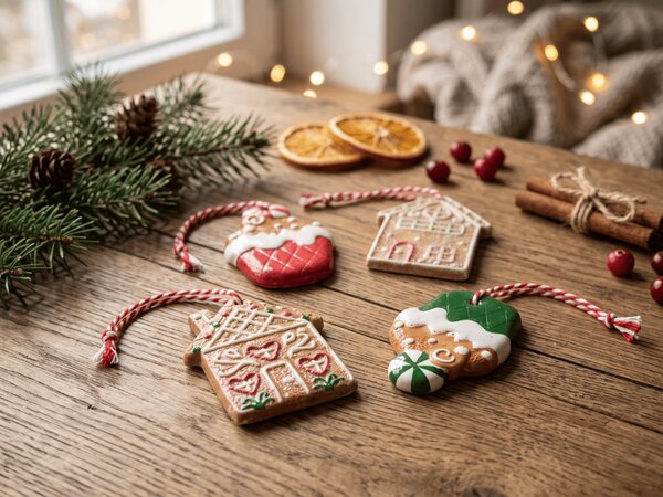 Set 4 kom božićnih ukrasa WINTER SWEETS 6 cm