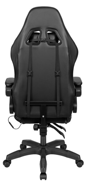 Podesiva podstavljena led rgb gaming računalna stolica s osloncem za noge + daljinsko upravljanje