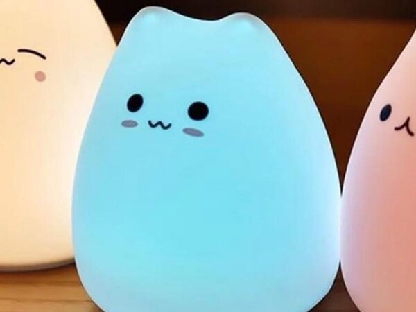 LED RGB mekani silikonski mače