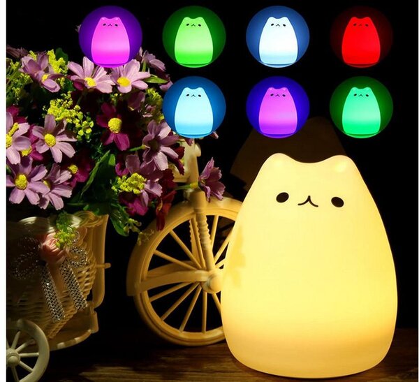 LED RGB mekani silikonski mače