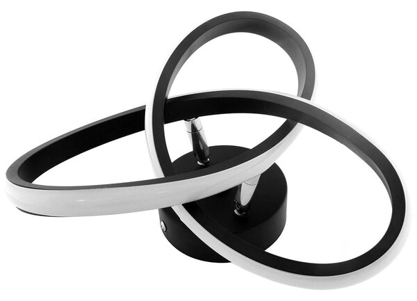 Moderna stropna lampica 24W crna 26 cm