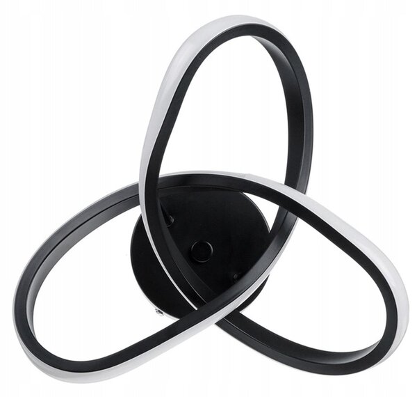 Moderna stropna lampica 24W crna 26 cm