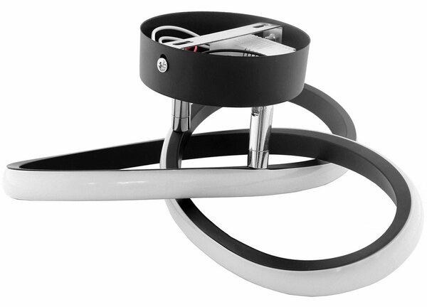 Moderna stropna lampica 24W crna 26 cm