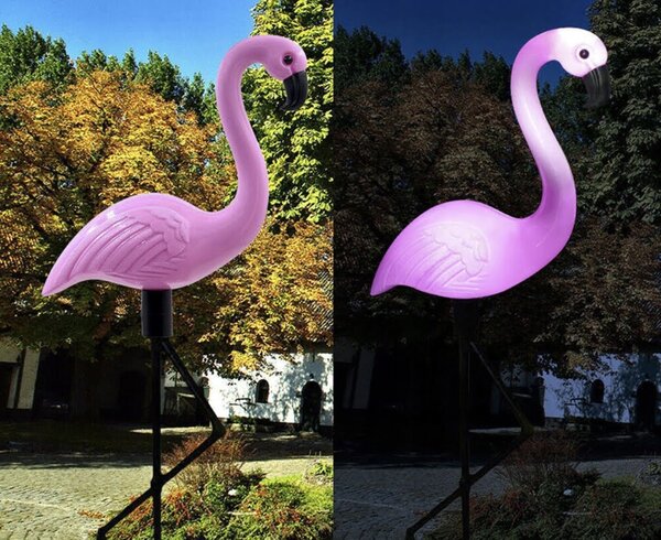 3 djelomični solarni set LED ukrasnog vrta Flamingos