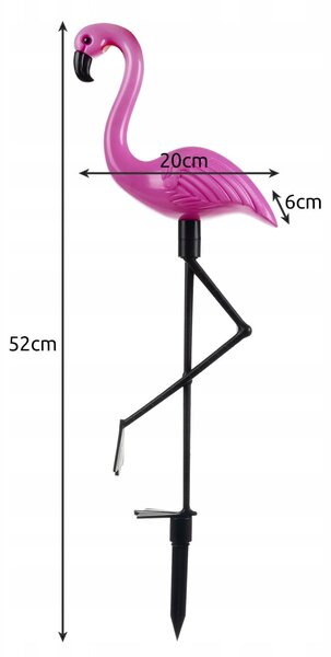 3 djelomični solarni set LED ukrasnog vrta Flamingos