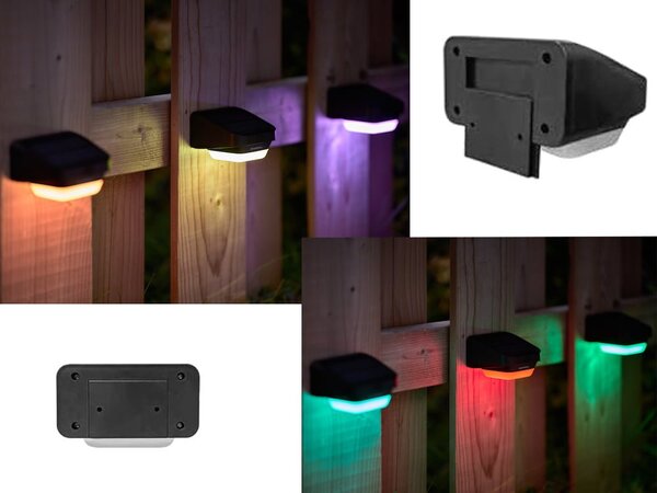 Solarni LED RGB dekorativni senzor zidne svjetiljke sumrak