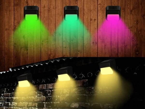 Solarni LED RGB dekorativni senzor zidne svjetiljke sumrak