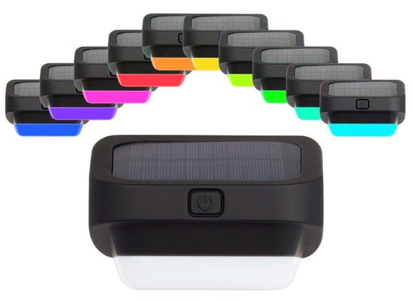 Solarni LED RGB dekorativni senzor zidne svjetiljke sumrak