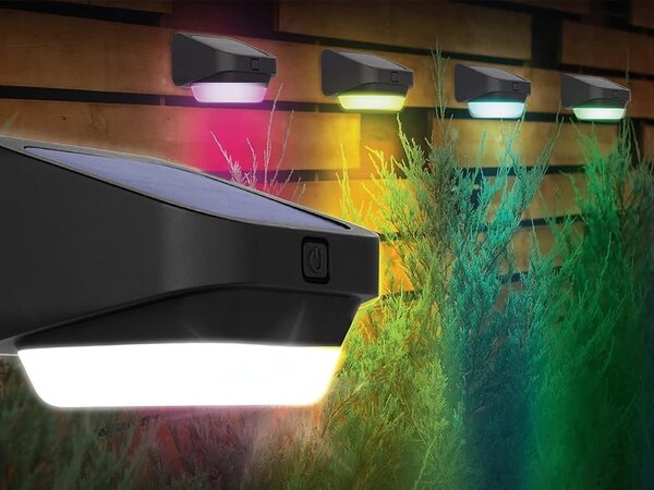 Solarni LED RGB dekorativni senzor zidne svjetiljke sumrak