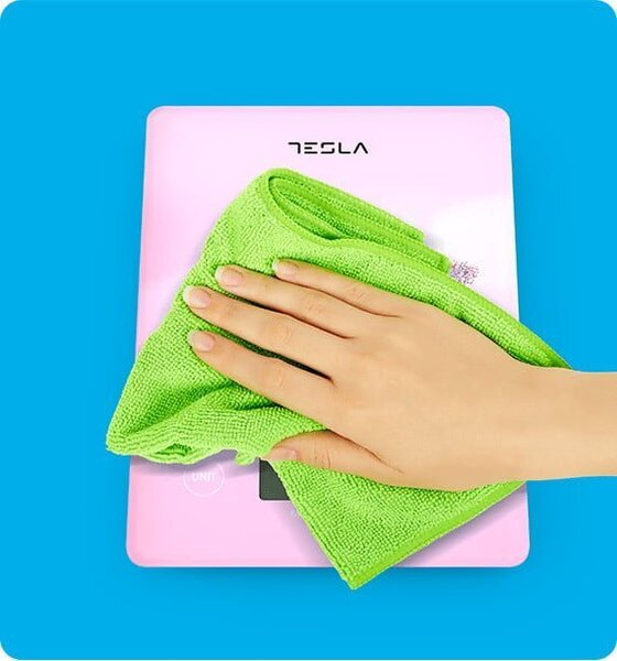 Staklena LCD kuhinja skala do 5 kg ružičaste