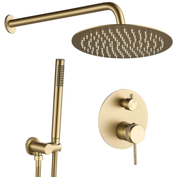 Komplet tuša u ravnini Rea Lungo Grip Gold Brush + BOX