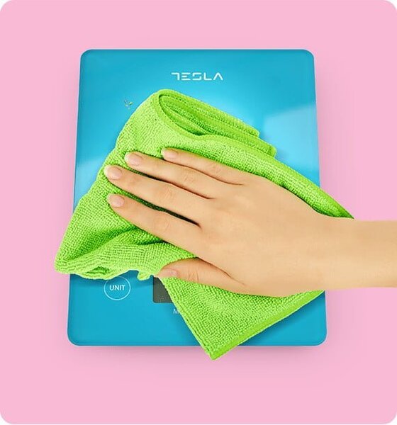 Staklena LCD kuhinja skala do 5 kg plava