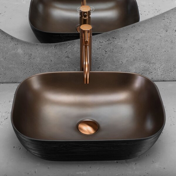 Nadgradni umivaonik Rea Belinda COPPER BRUSH / Black