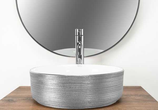Nadgradni umivaonik Rea Sami Brush Silver