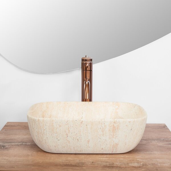Nadgradni umivaonik Rea BELINDA MINI TRAVERTINE MATT