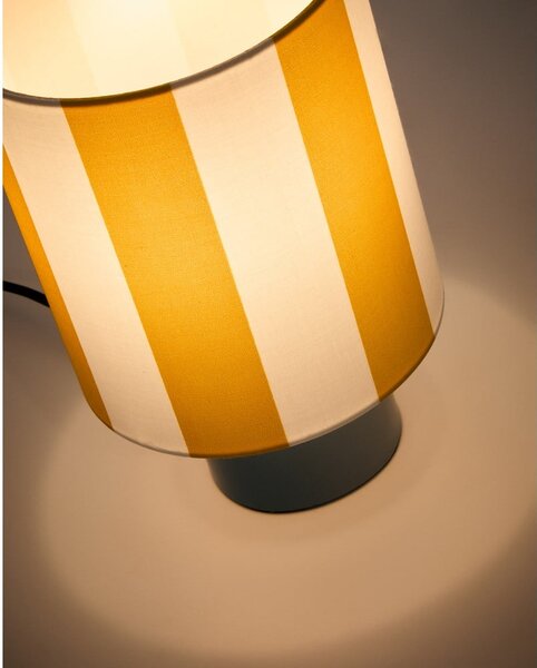 Žuta /plava stolna lampa s tekstilnim sjenilom (visina 25 cm) Ciral – Kave Home