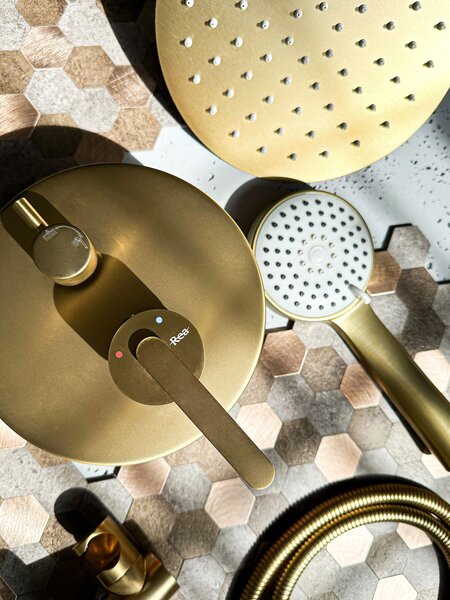 Tuš set Rea Ontario Brush Gold + BOX
