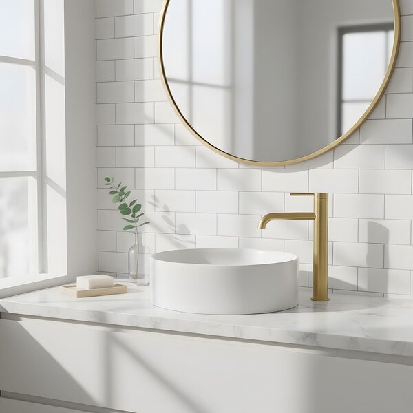 Rea Spot Brush Gold High slavina za umivaonik