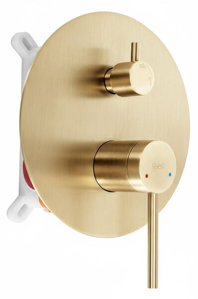 Komplet tuša u ravnini Rea Foss Clif Brush Gold + BOX
