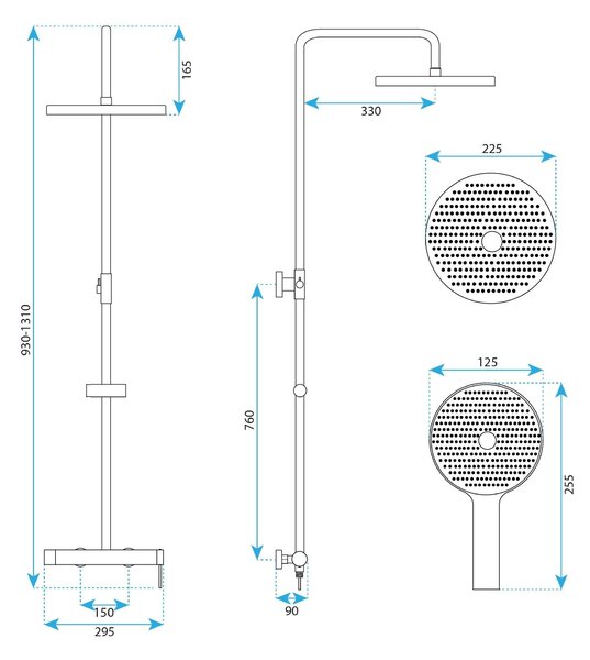Tuš set Rea Foss Clif Brush Nickel