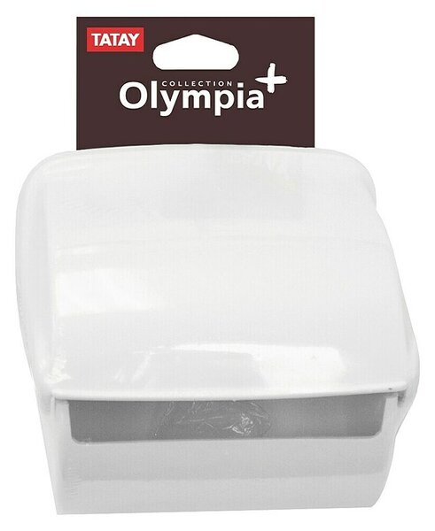 Tatay Olympia Držač toaletnog papira (S poklopcem, Bijele boje, Polipropilen)