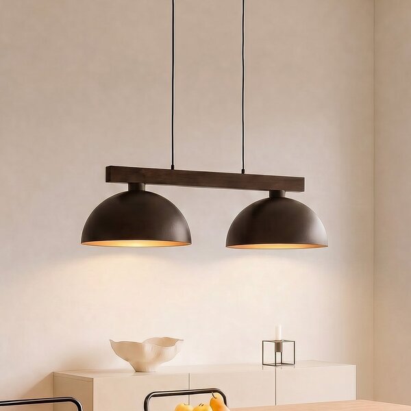 TK Lighting Oslo viseća svjetiljka, smeđa, za 2 žarulje, dugačka 83 cm, E27, prigušiva, Smeđa / hrđa, Dnevni boravak/blagovaonica, Metal