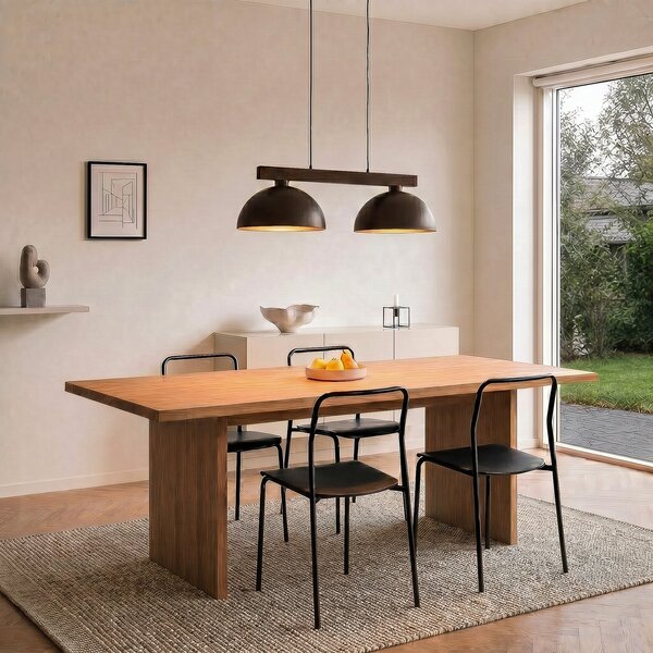 TK Lighting Oslo viseća svjetiljka, smeđa, za 2 žarulje, dugačka 83 cm, E27, prigušiva, Smeđa / hrđa, Dnevni boravak/blagovaonica, Metal