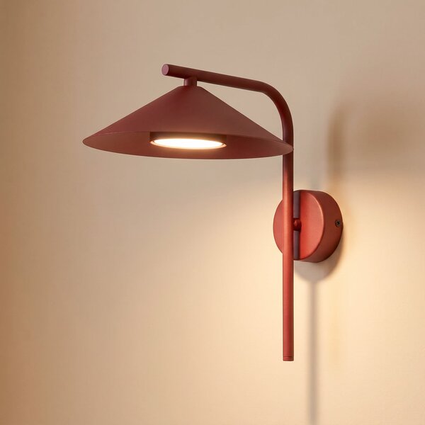 TK Lighting Zidna svjetiljka Lume S, bordo, metal, visina 31 cm, GX53, prigušiva, Crvena, Dnevni boravak/blagovaonica, Metal