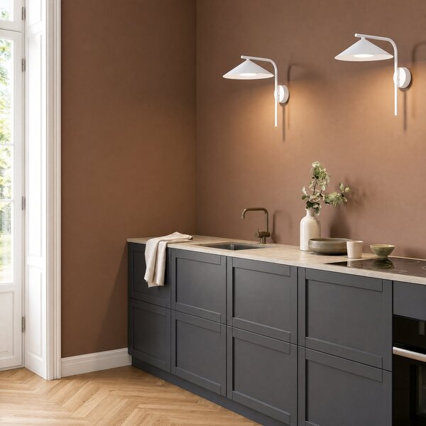 TK Lighting Zidna svjetiljka Lume S, greige, metal, visina 31 cm, GX53, prigušiva, Sivo, Dnevni boravak/blagovaonica, Metal