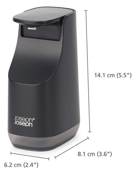 Crni plastičan dozator sapuna 350 ml Slim – Joseph Joseph