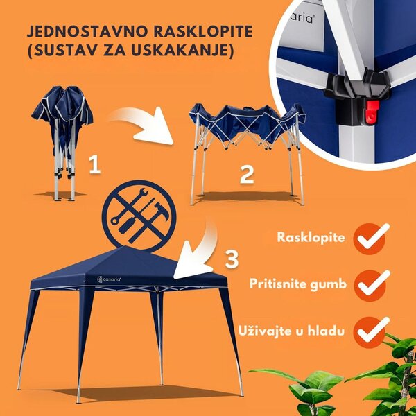 Party šator / paviljon CAPRI, 3x3 m, plavi Casaria