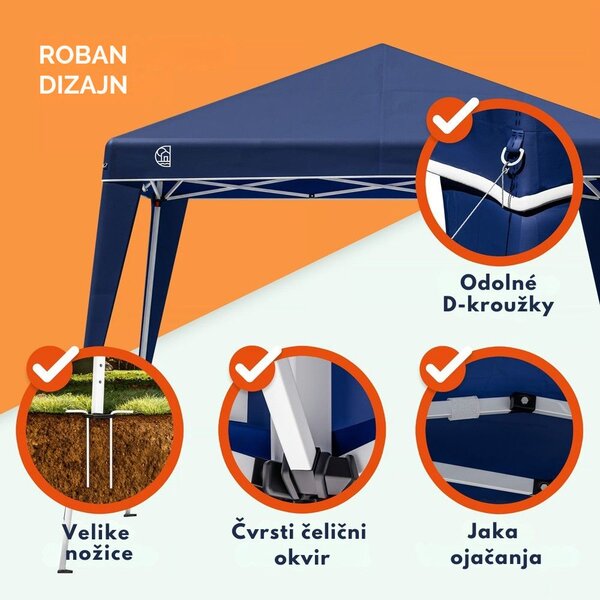 Party šator / paviljon CAPRI, 3x3 m, plavi Casaria