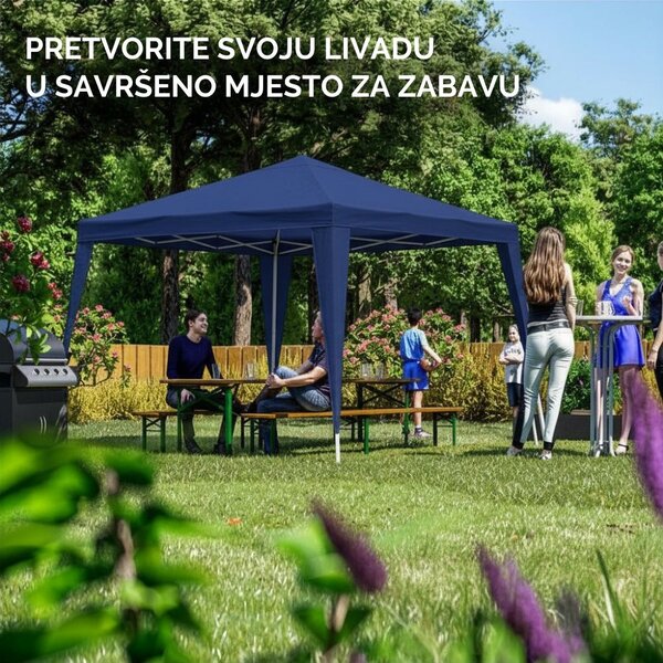 Party šator / paviljon CAPRI, 3x3 m, plavi Casaria