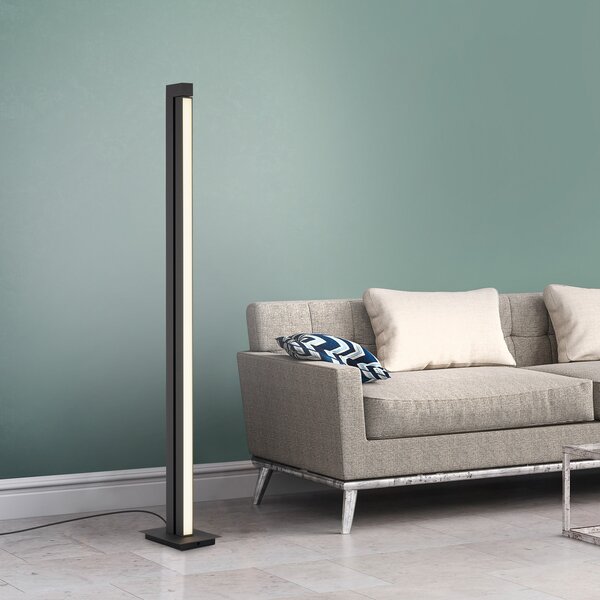 Podne Lampa PURE, Pure Lines Floor, prigušiv, Crno, Dnevna soba, Metal, Moderan