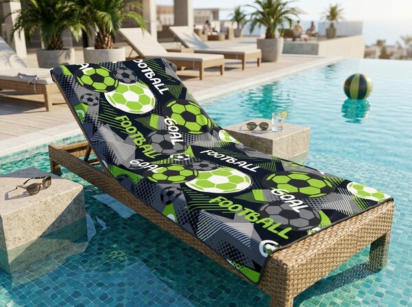 Brzosušeći XL plažni ručnik GOAL u boji 100 x 180 cm, 100% mikrovlakana